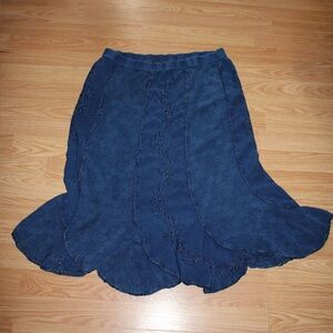 Dark Blue Midi Skirt